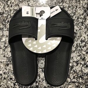 Men’s LACOSTE All Black Sandals NWT